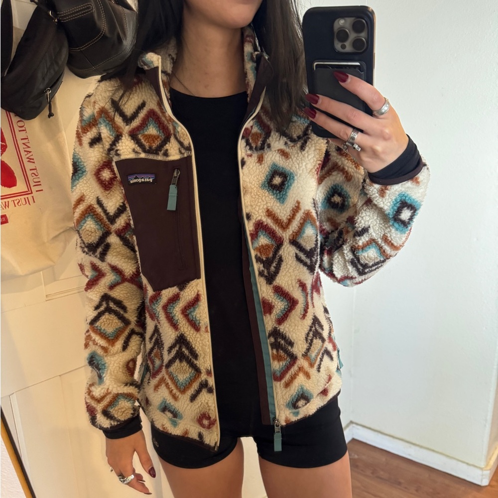 Patagonia Multicolor Geometric Fleece Jacket